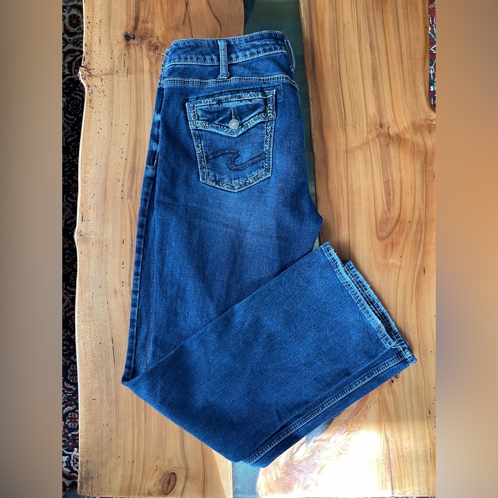 Silver Suki Mid Rise Jeans Size 16